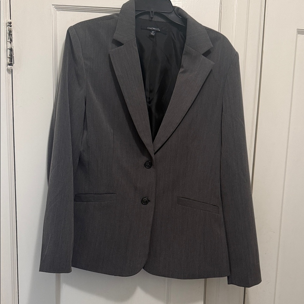 Chadwicks Dark Gray Women's Suit Jacket